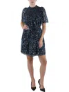 French Connection Ferna Bella Smock Mini Dress Black Multi In Multi