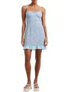 French Connection Womens Floral Print Short Mini Dress In Multi