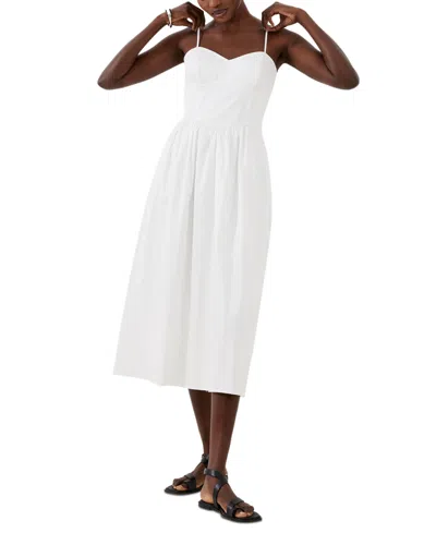 French Connection Womens Florida Sweetheart-neck Strappy Dress In Summer White
