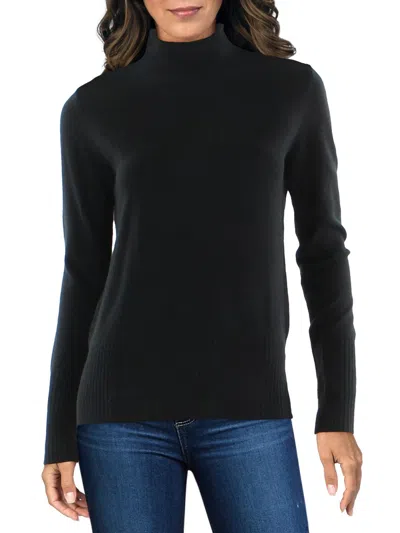 French Connection Womens Funnel Neck Ribbed Trim Funnel-neck Sweater In Black