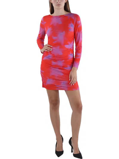 French Connection Womens Gathered Above Knee Bodycon Dress In Multi