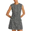French Connection Womens Herringbone Polyester Mini Dress In Multi