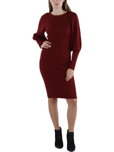 French Connection Womens Knit Knee Length Sweaterdress In Red