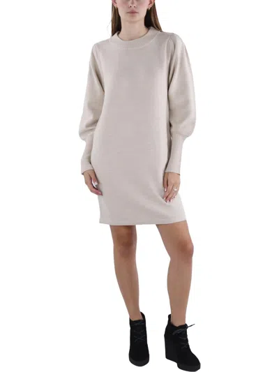 French Connection Womens Knit Ribbed Trim Pullover Sweater In Multi