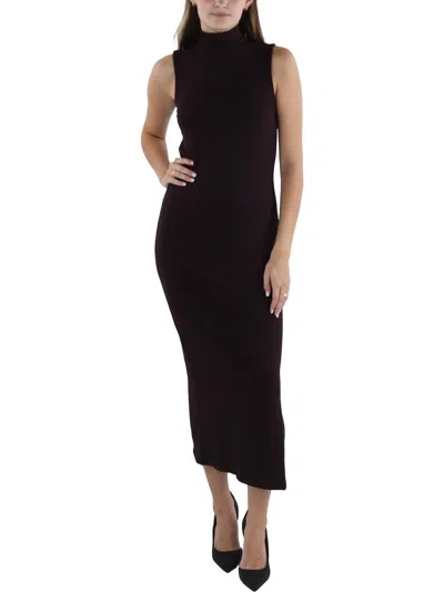 French Connection Womens Knit Tea Length Sweaterdress In Black