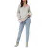 French Connection Womens Lace Trim Long Sleeves Pullover Sweater In Multi
