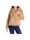 FRENCH CONNECTION WOMENS LINED FAUX FUR TEDDY COAT