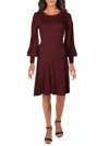 FRENCH CONNECTION WOMENS LONG SLEEVE SWEATER FIT & FLARE DRESS