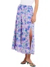 FRENCH CONNECTION WOMENS MIDI FLORAL PRINT MIDI SKIRT