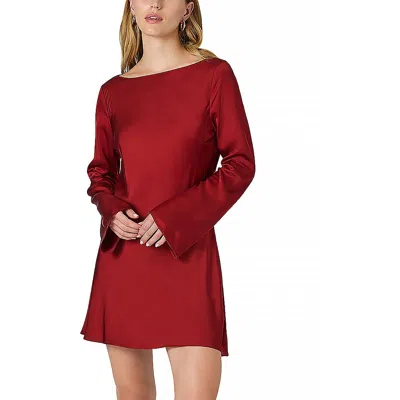 FRENCH CONNECTION WOMENS MINI BELL SLEEVE SHIFT DRESS