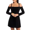 French Connection Womens Mini Off-the-shoulder Fit & Flare Dress