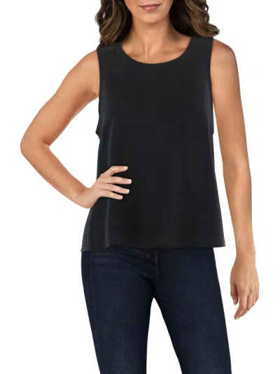 French Connection Womens Mixed Media Pocket Tank Top In Black