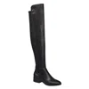 French Connection Perfect Womens Vegan Leather Zipper Over-the-knee Boots In Black
