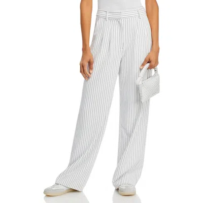 French Connection Womens Pinstripe Pockets Wide Leg Pants In Multi