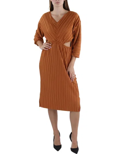 French Connection Womens Pleated Knee Length Shift Dress In Multi