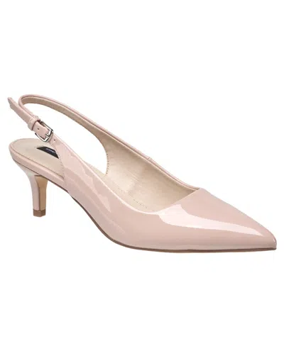 French Connection Womens Quinn Patent Slingback Kitten Heel In Pink
