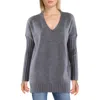 French Connection Womens Ribbed Trim Knit V-neck Sweater