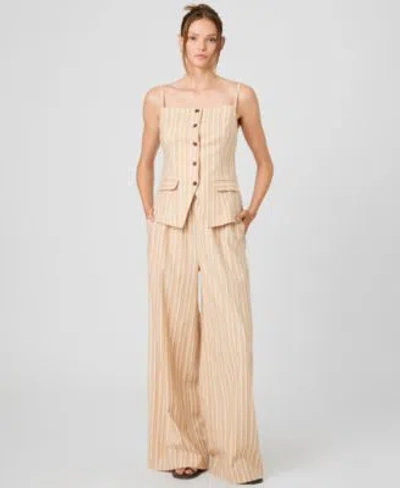 French Connection Womens Sleeveless Tailored Top Striped Drawstring Pants In Nude