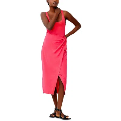French Connection Womens Solid Cotton Stretch Sheath Dress In Pink