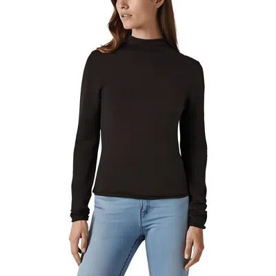 FRENCH CONNECTION WOMENS SOLID KNIT FUNNEL-NECK SWEATER
