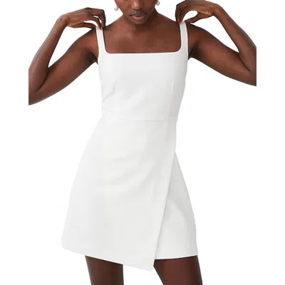 French Connection Womens Solid Polyester Shift Dress In White
