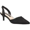 French Connection Womens Solid Vegan Suede Slingback Heels In Black