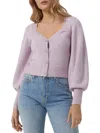FRENCH CONNECTION WOMENS SQUARE NECK KNIT CARDIGAN SWEATER