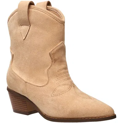 French Connection Womens Suede Ankle Cowboy, Western Boots In Green
