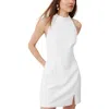 French Connection Whisper Halter Mini Dress In White