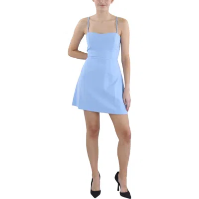 French Connection Womens Tie-back Short Mini Dress In Blue