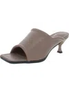 FRENCH CONNECTION WOMENS VEGAN LEATHER KITTEN HEEL MULES