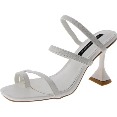 French Connection Womens Vegan Leather Toe Loop Mule Sandals In Multi