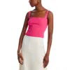 French Connection Whisper Sleeveless Fitted Top In Pink