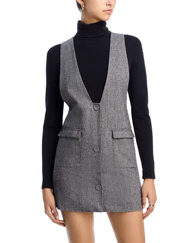French Connection Wool Blend Mini Dress In Gray