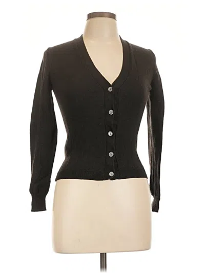 Pre-owned French Connection Wool Cardigan Sweater In Black