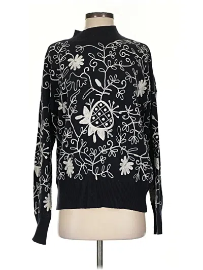 Pre-owned French Connection Wool Pullover Sweater In Black