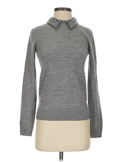 Pre-owned French Connection Wool Pullover Sweater In Gray