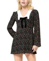 French Connection Yasmin Crepe Collared Dress In Multi