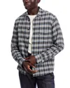French Connection Ymc Curtis Textured Button Front Shirt In Gray