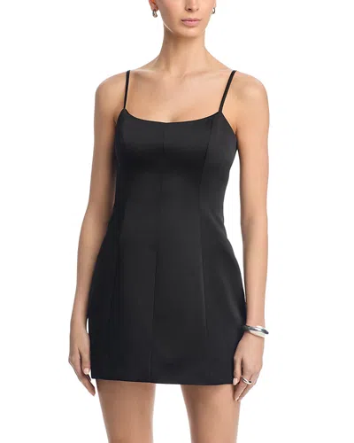 French Connection York Satin Minidress In Black