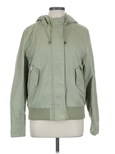 Pre-owned French Connection Zip Up Hoodie In Green