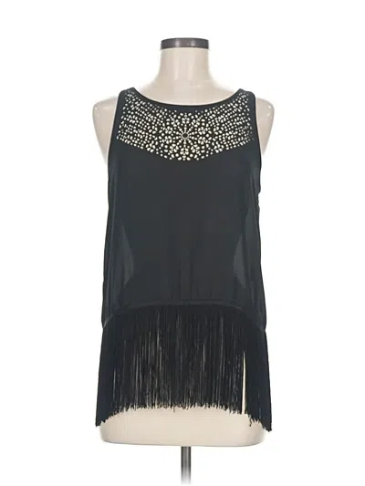 French Corner Sleeveless Blouse In Black