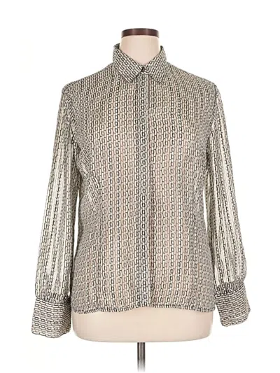 Pre-owned French Dressing Jeans Long Sleeve Blouse In Silver