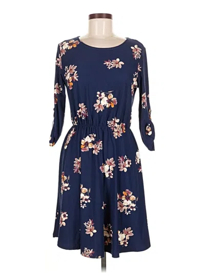 Pre-owned French Grey Casual Dress In Blue