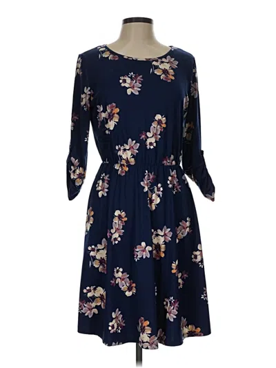 Pre-owned French Grey Casual Dress In Blue
