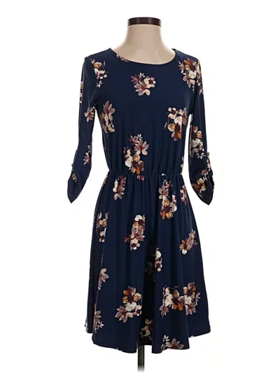 Pre-owned French Grey Casual Dress In Blue
