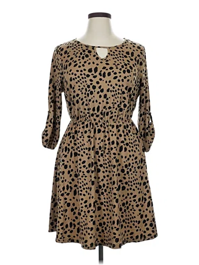 Pre-owned French Grey Casual Dress In Brown