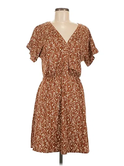 Pre-owned French Grey Casual Dress In Brown