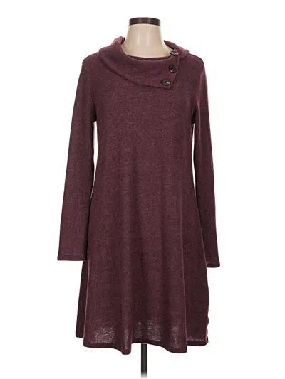 Pre-owned French Grey Casual Dress In Burgundy