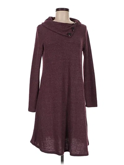 Pre-owned French Grey Casual Dress In Burgundy